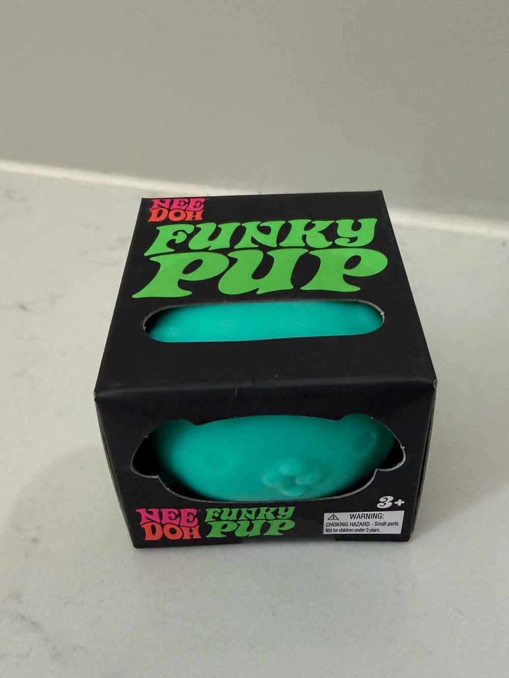 NEW NeeDoh Funky Pup Teal Stress Toy